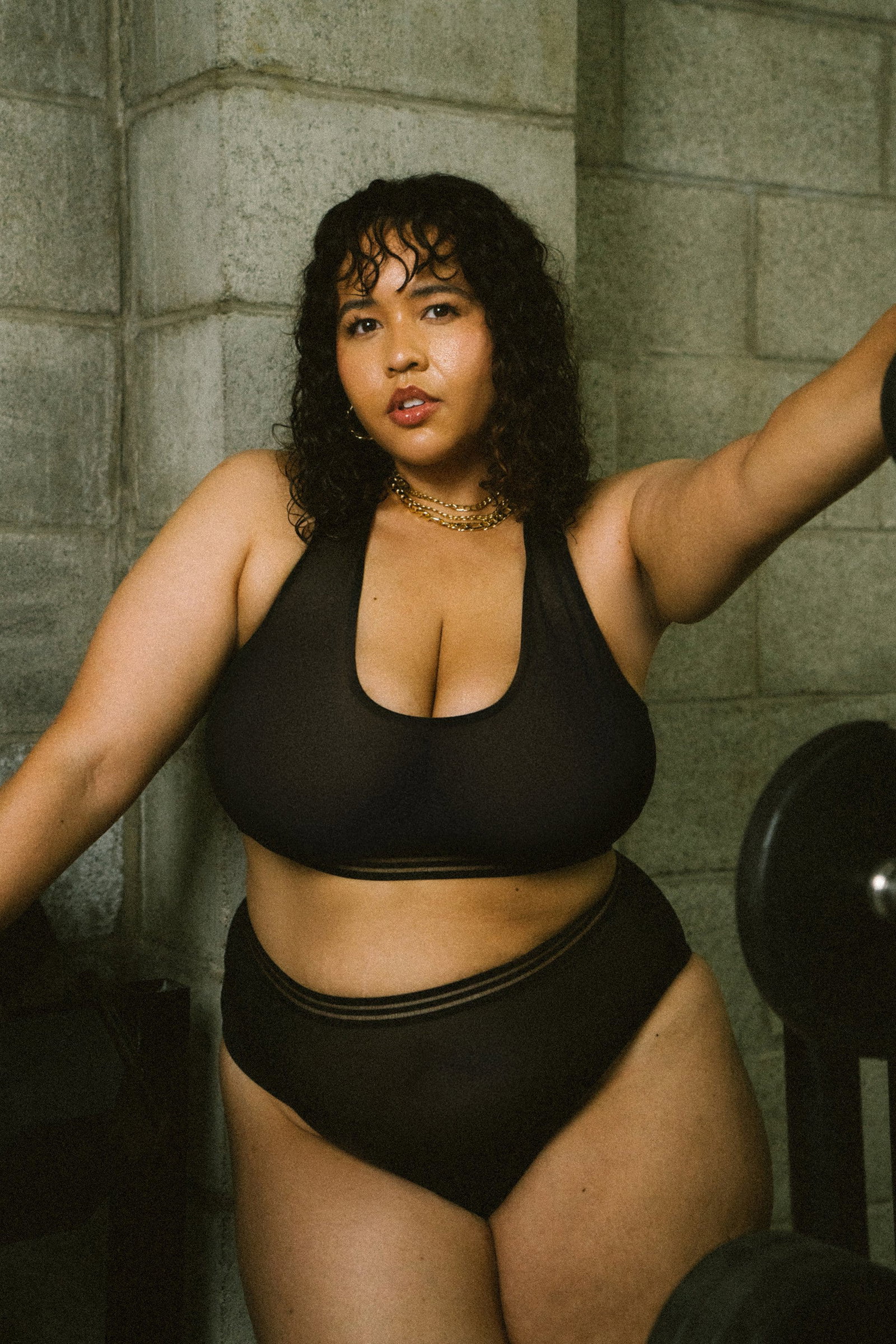Image of Gabi Fresh Chelsea Black Mesh Crop Top
