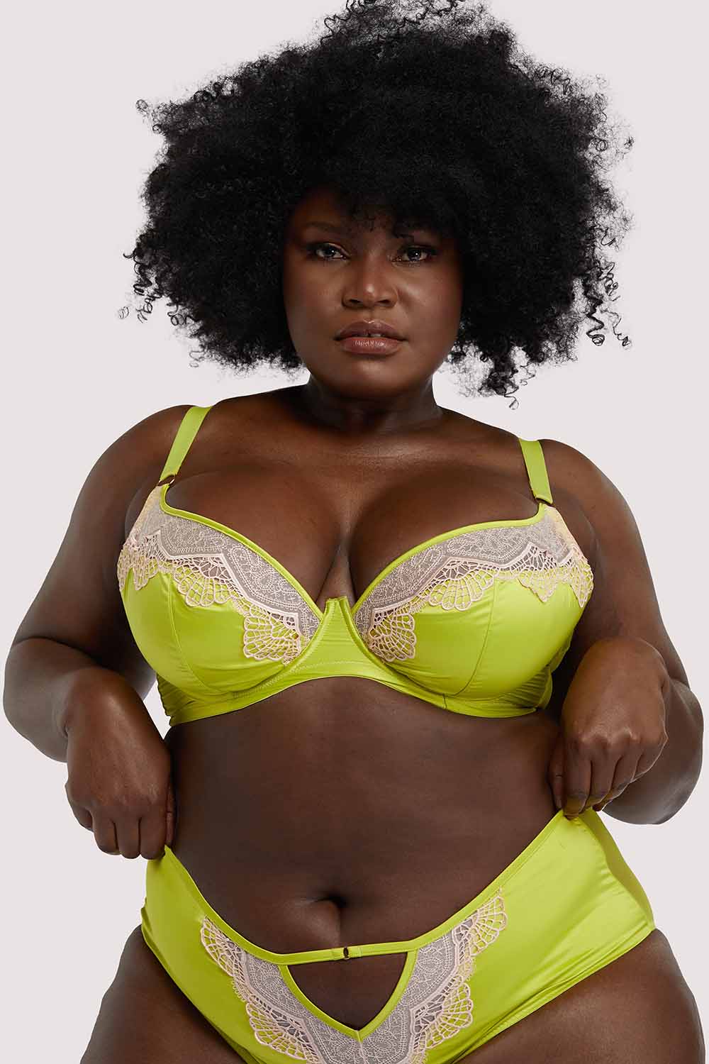 Image of Gabi Fresh Vivi Chartreuse Plunge Bra