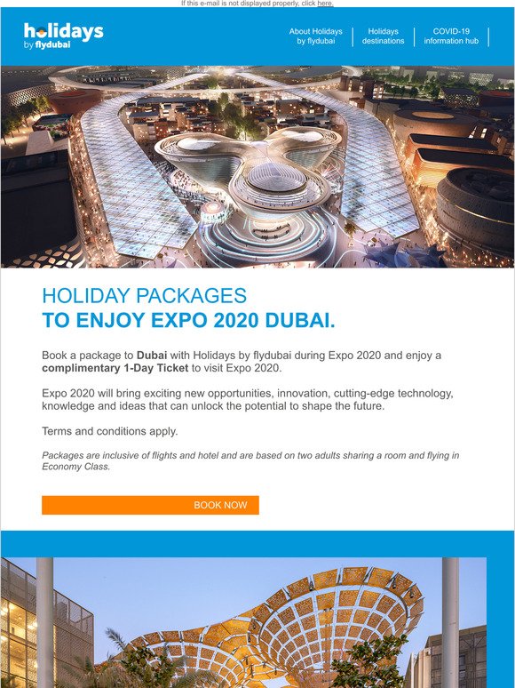 Holiday packages for Expo 2020 Dubai
