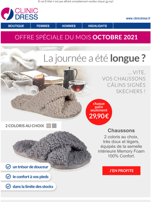 Chaussons SKECHERS : plongez dans la douceur