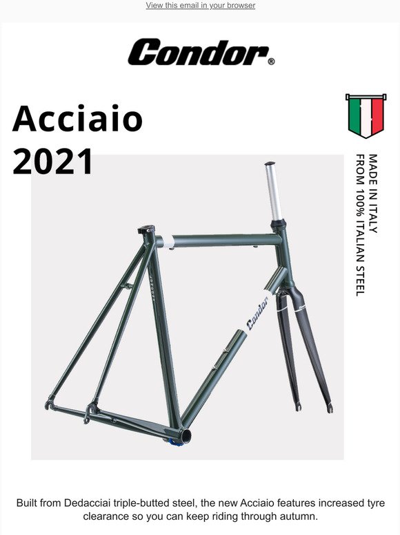The new Acciaio frameset