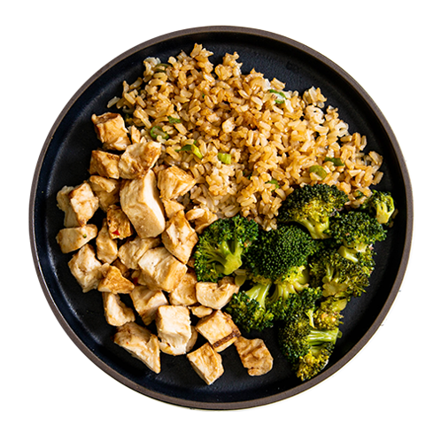 GRILLED TERIYAKI CHICKEN WITH BROCCOLI AND RICE