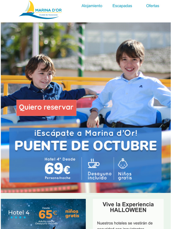 Este Otoo Ofertas irresistibles Escpate a Marina d'Or!