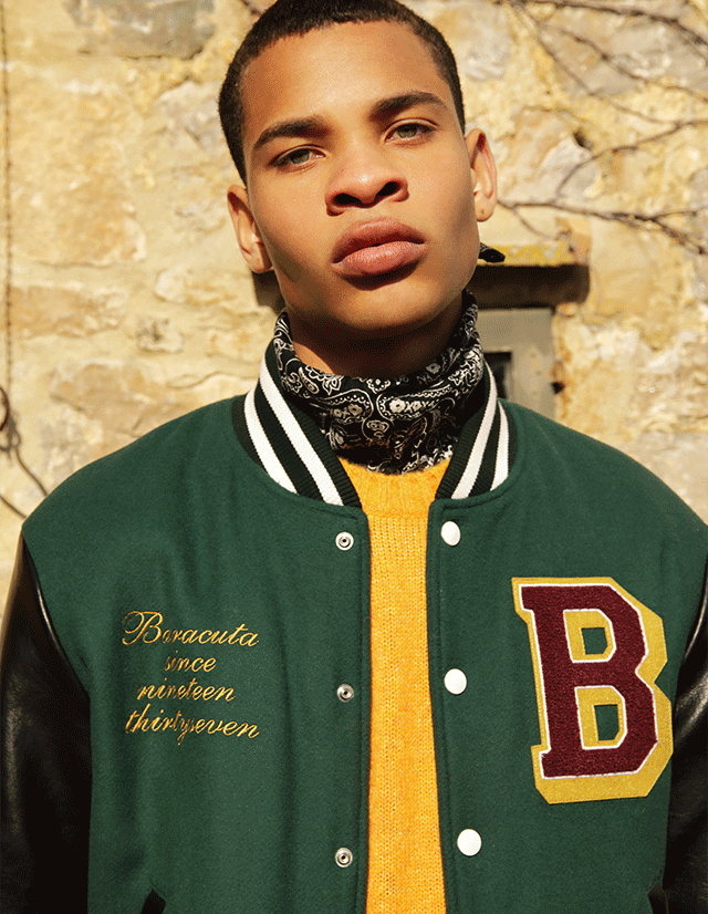 Baracuta: Varsity Jacket Dark Forest | Old College Style