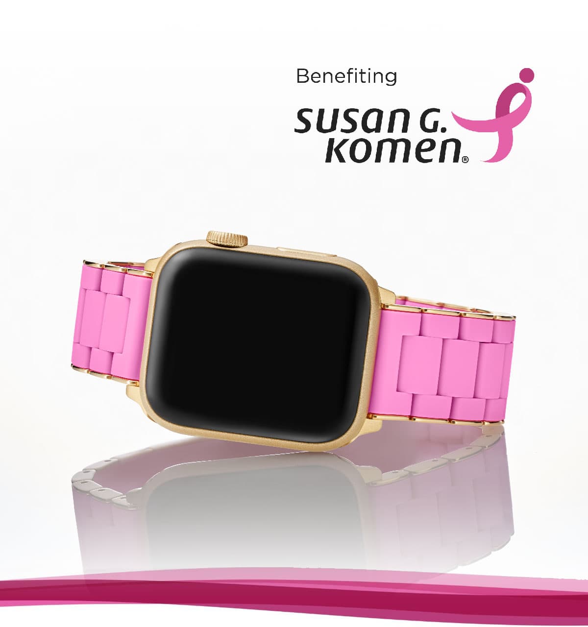 Michele Watches Just Arrived MICHELE x Susan G. Komen Bands Milled