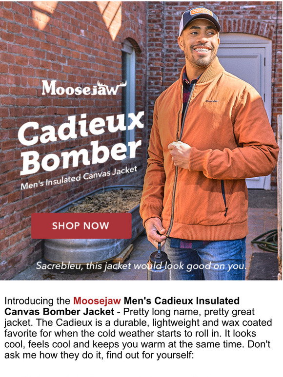 moosejaw men's cadieux insulated canvas jacket