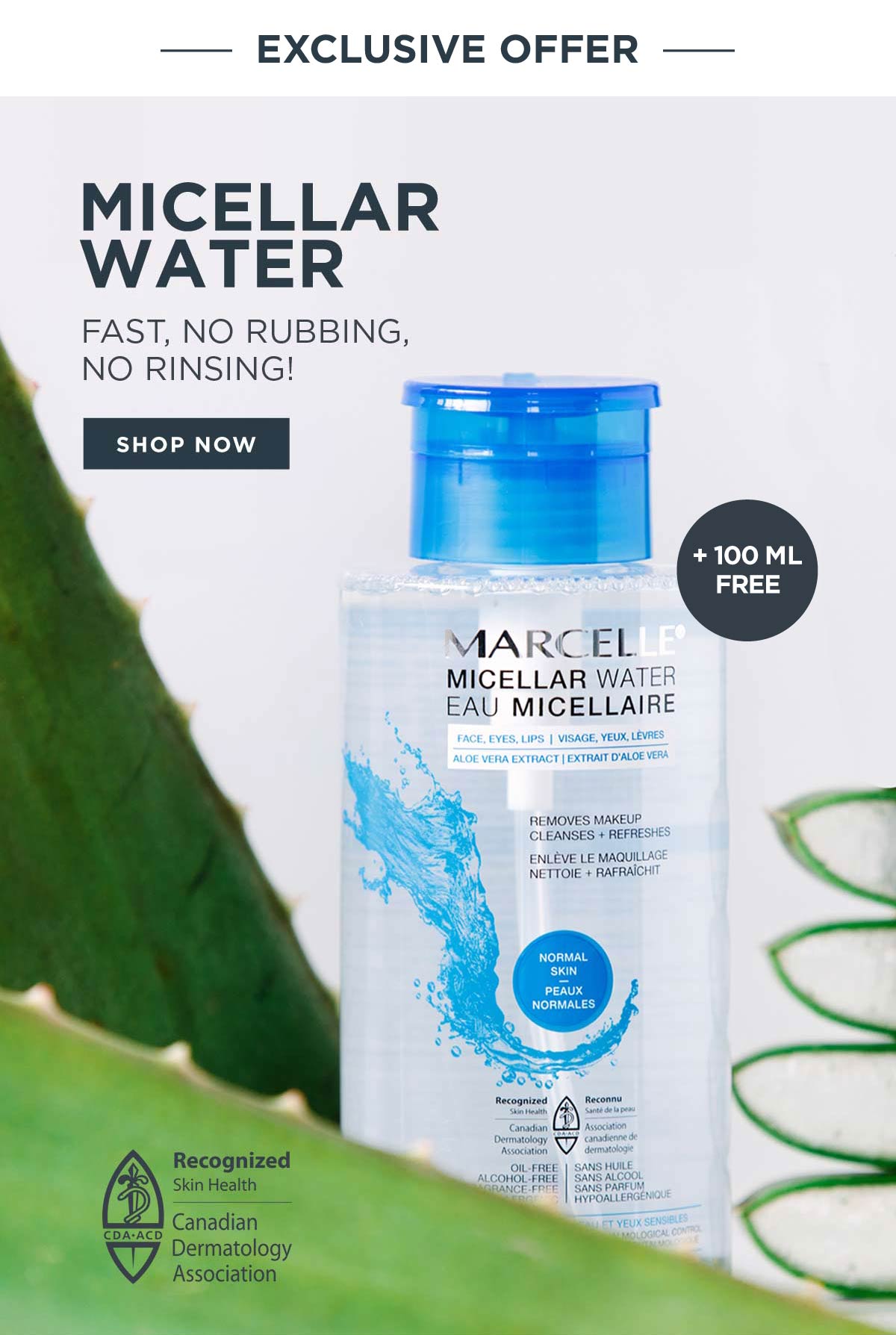 Marcelle micellar clearance water