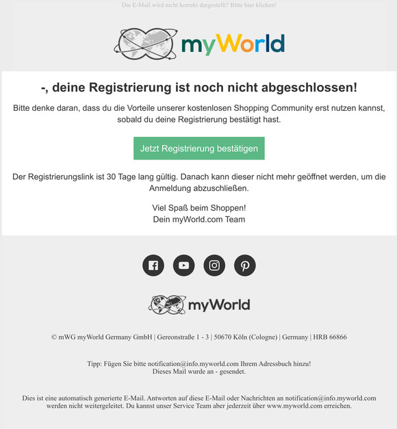 -nicht vergessen: Registrierung besttigen!