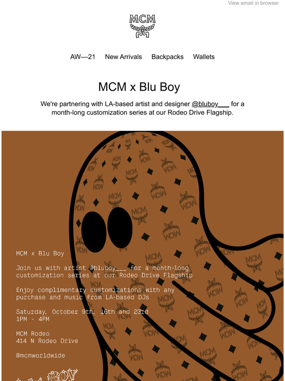 Blu boy discount mcm