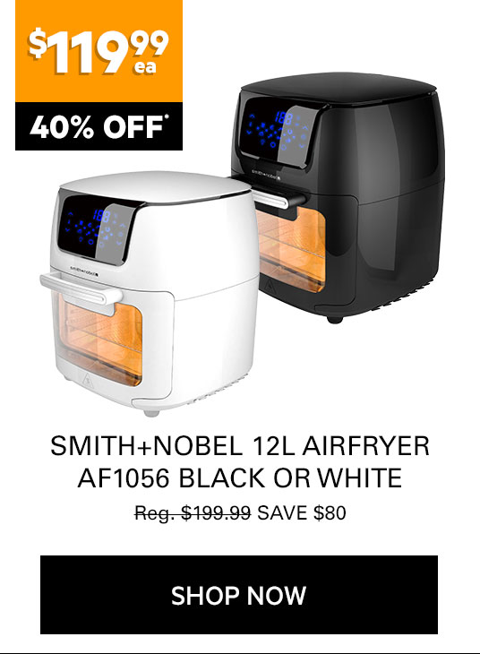 Smith + Nobel 12L Airfryer AF1056 Black or White
