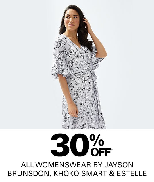 30% off All Womenswear by Jayson Brunsdon, Khoko Smart and Estelle