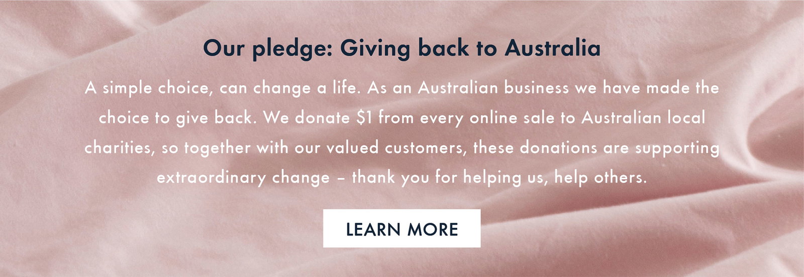Our pledge: Giving back to Australia