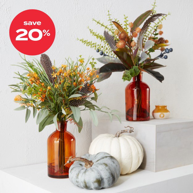 save 20% | Bee & Willow™ botanical arrangements with vase
