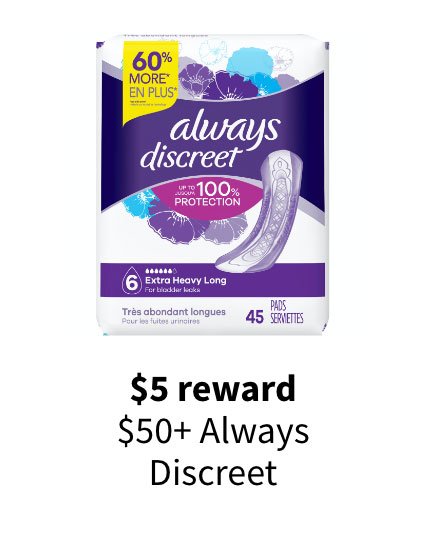 $5 reward $50+ Always Certainty