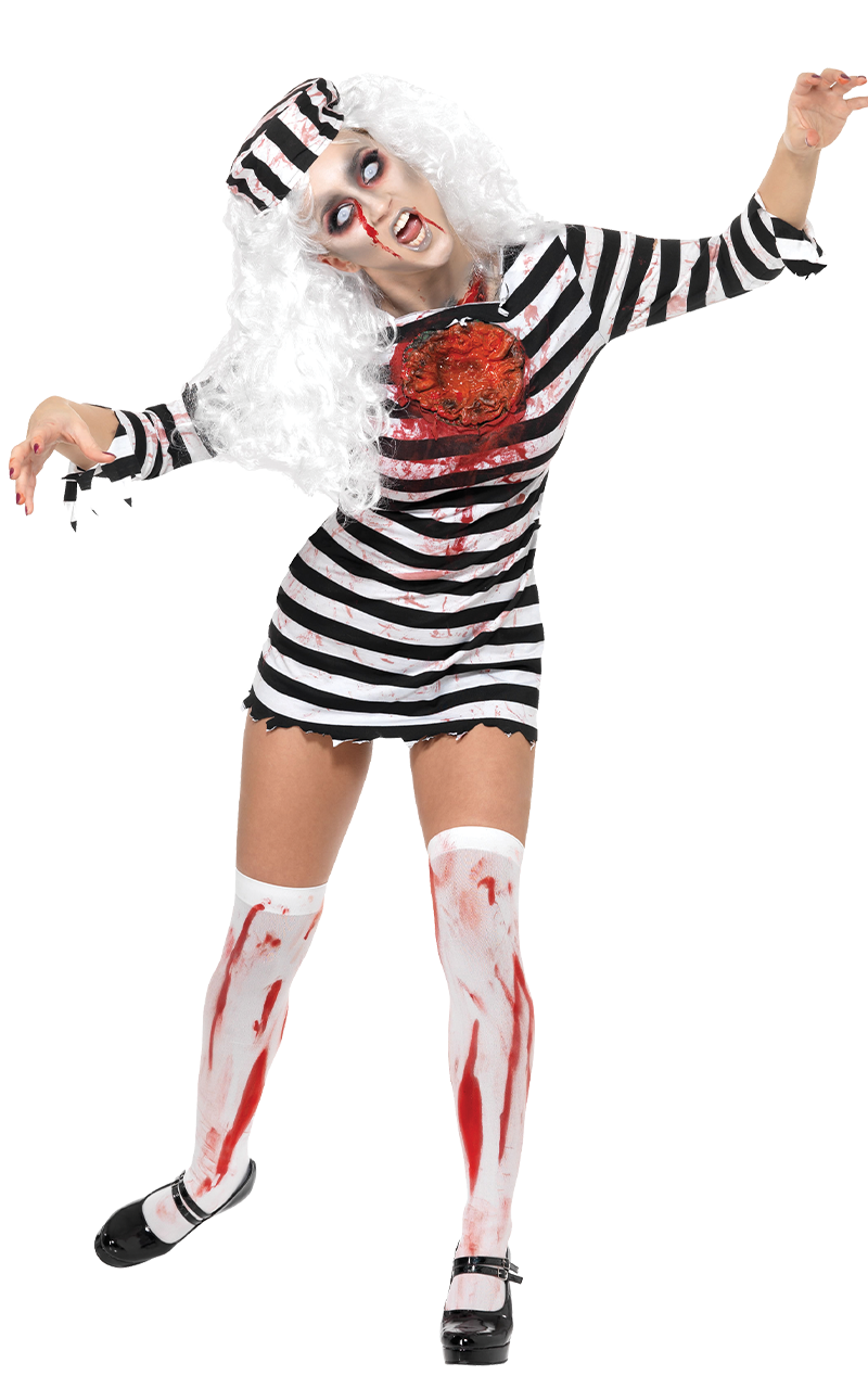 Lady Zombie Convict Costume