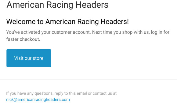 Customer account confirmation