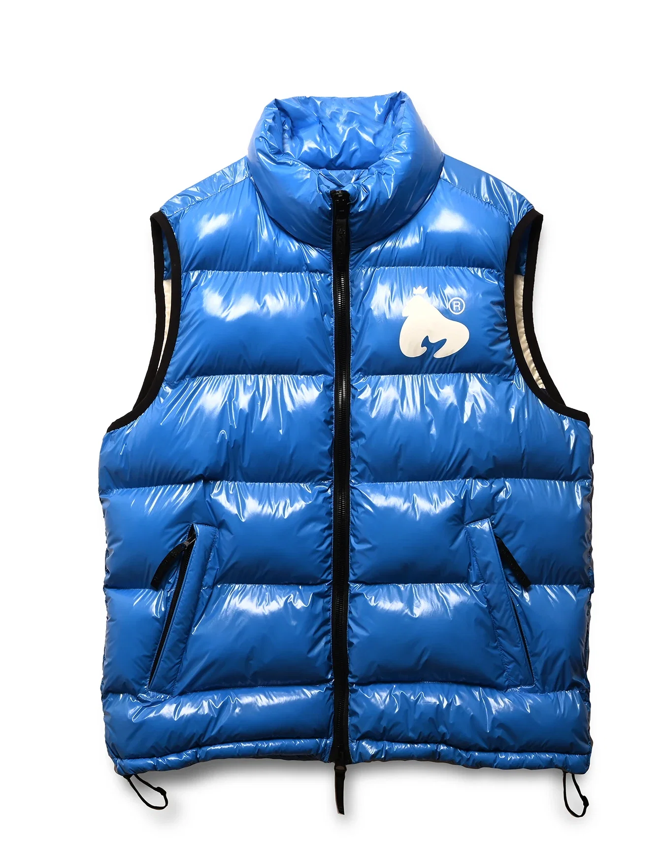 Image of Cash Down Super Shine Gilet Bright Blue