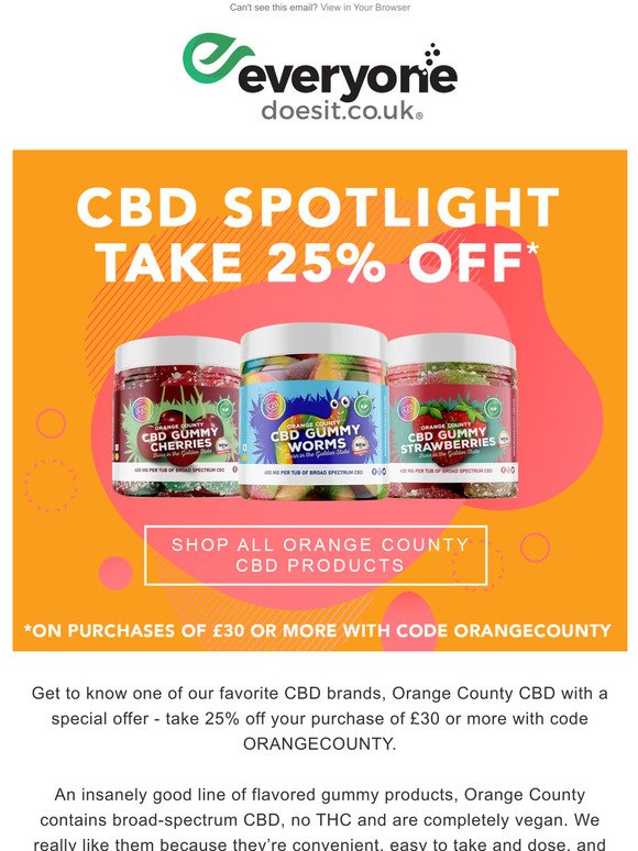 25% off Orange County CBD Gummies