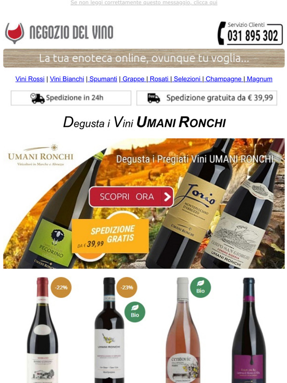 Vini UMANI RONCHI, Prosecco Val D'oca & Friuli MARCO FELLUGA - Negoziodelvino