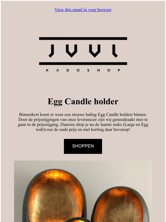 De laatste Egg Candle holders NU met korting