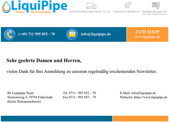 Vielen Dank fr Ihre Newsletter-Anmeldung