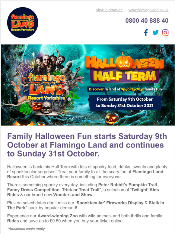  Halloween Fun at Flamingo Land Resort 