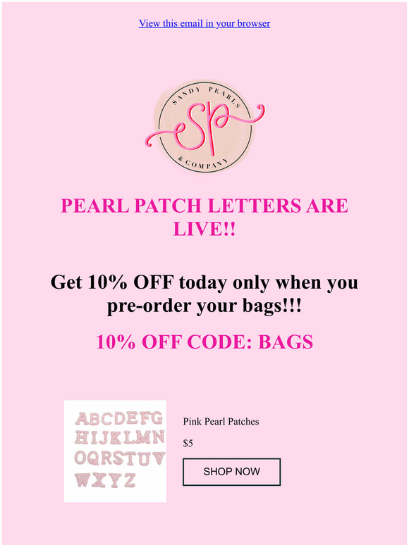 PEARL PATCHES ARE LIVE
