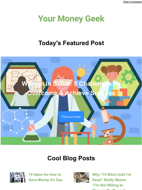 Women In STEM + Save Money on Gas + Avoid Overspending at Costco