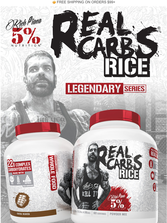 5 Nutrition NEW! Real Carbs RICE Goes Legendary Milled