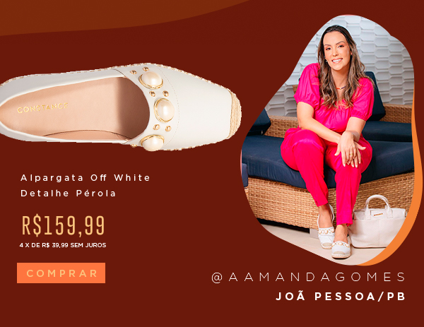 Alpargata Off White Detalhe Pérola