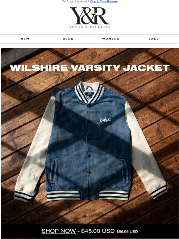 young and reckless varsity jacket