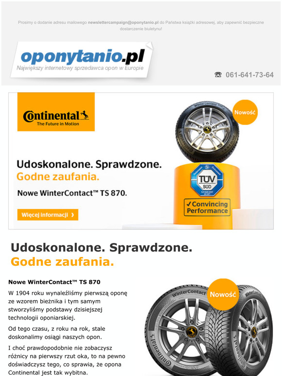 Udoskonalone - nowe WinterContact TS 870