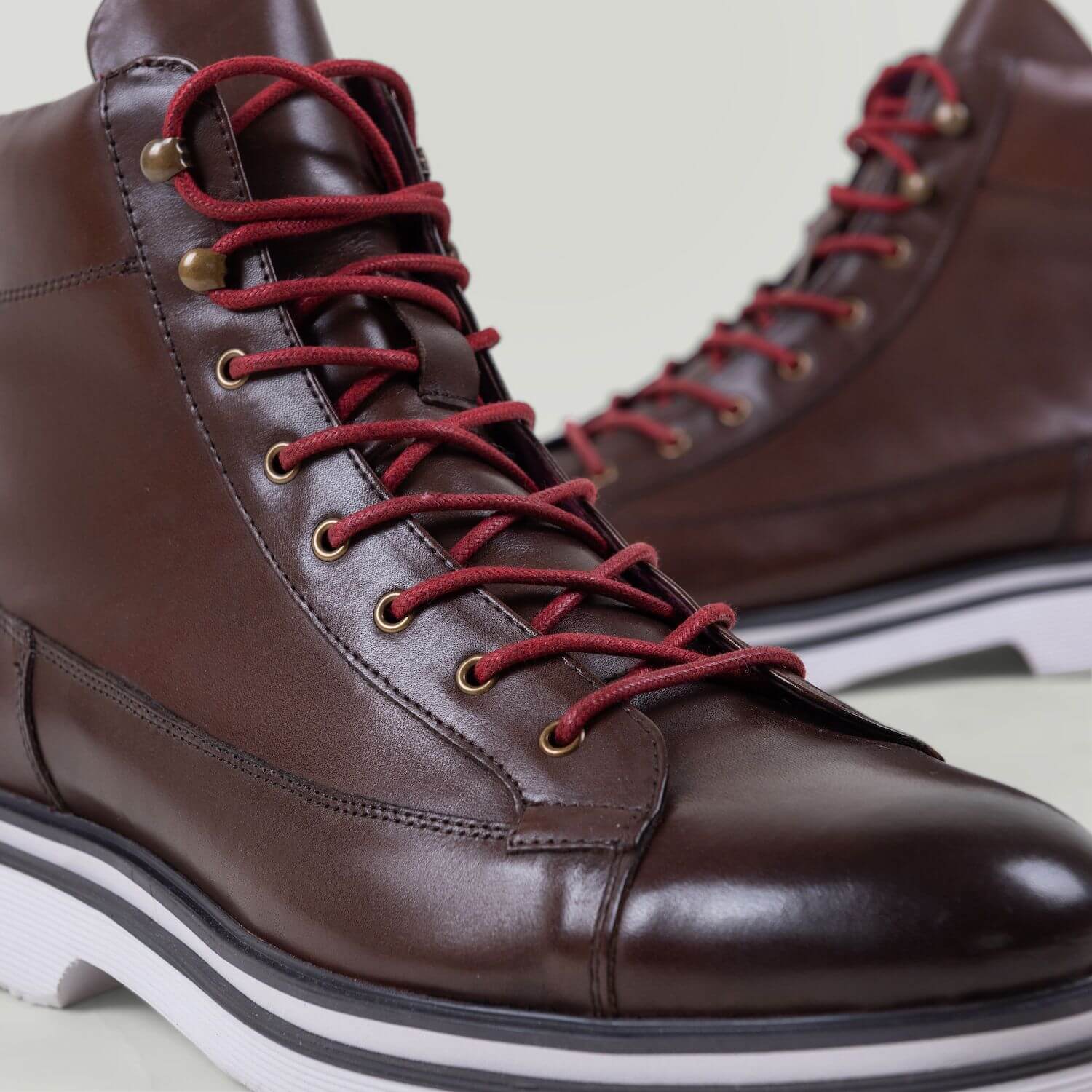 Marc Nolan: NEW Navy & Chocolate Combat Boots