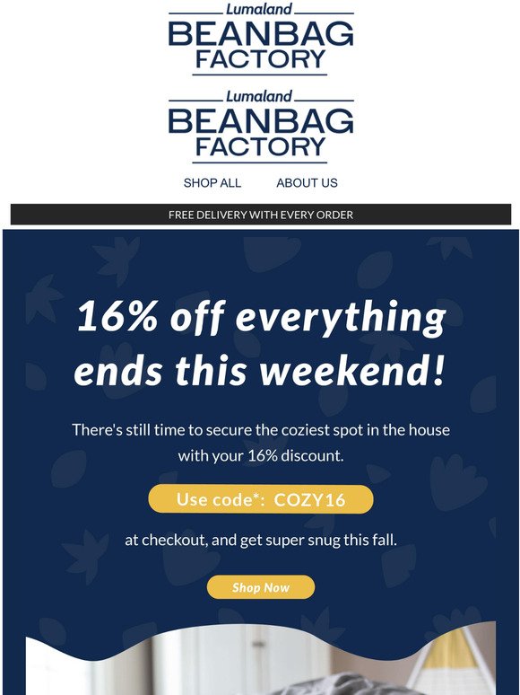 Time's running out to get your 16% off... 