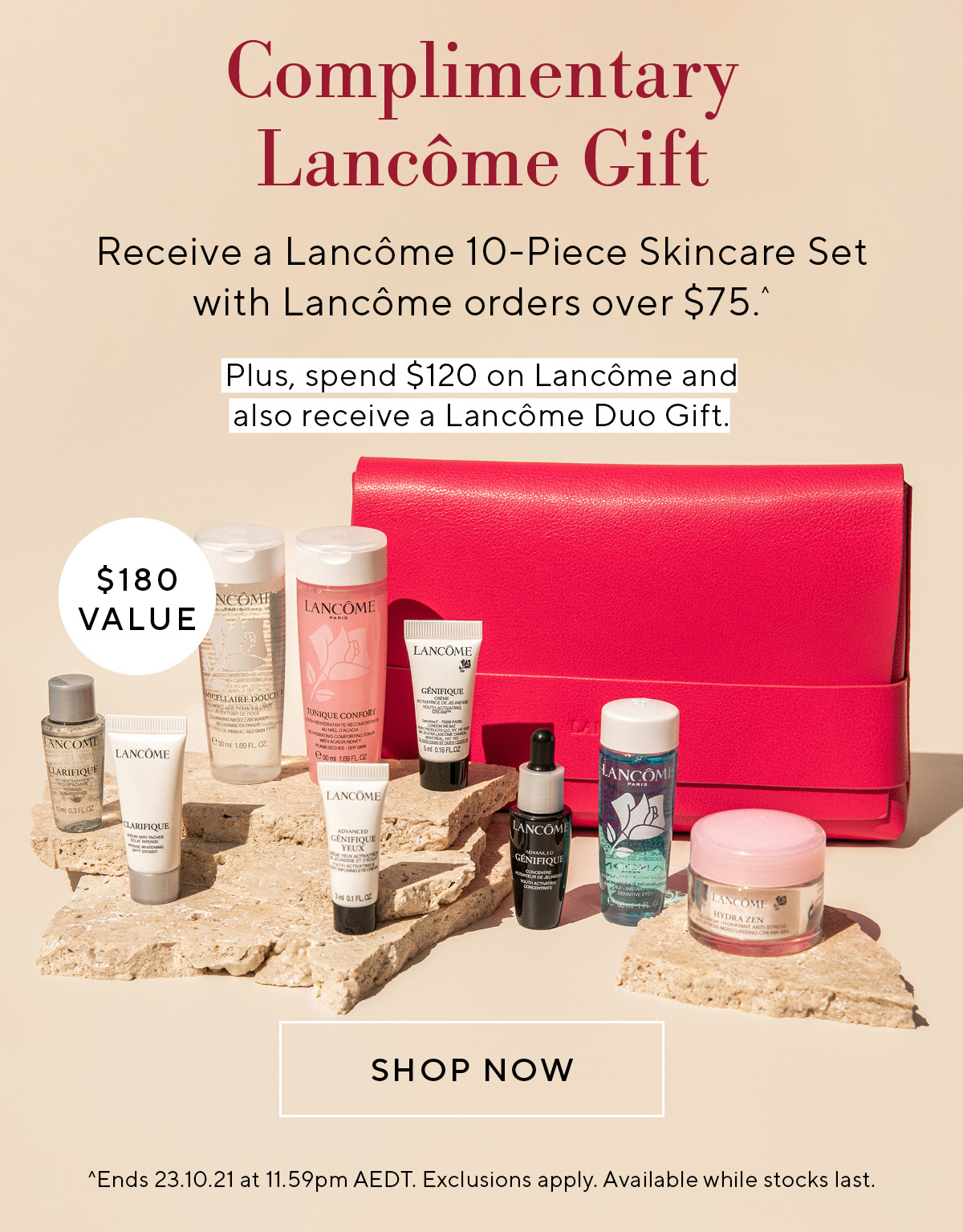 lancome 10 piece gift set