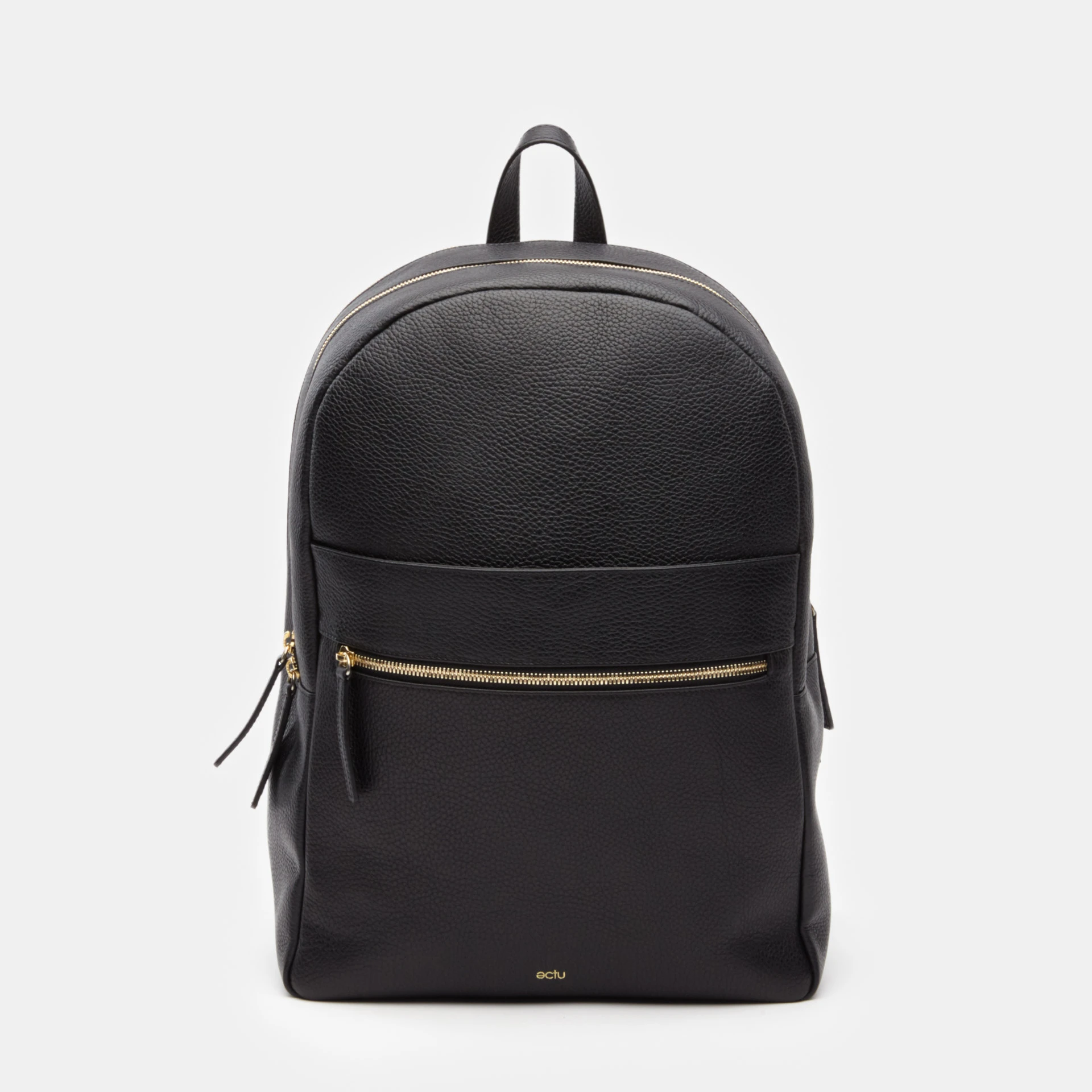 Image of Brooklyn Italian Leather Backpack in Black
