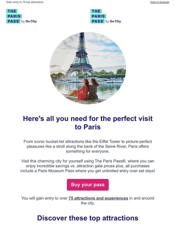 Experience all of Paris with great savings