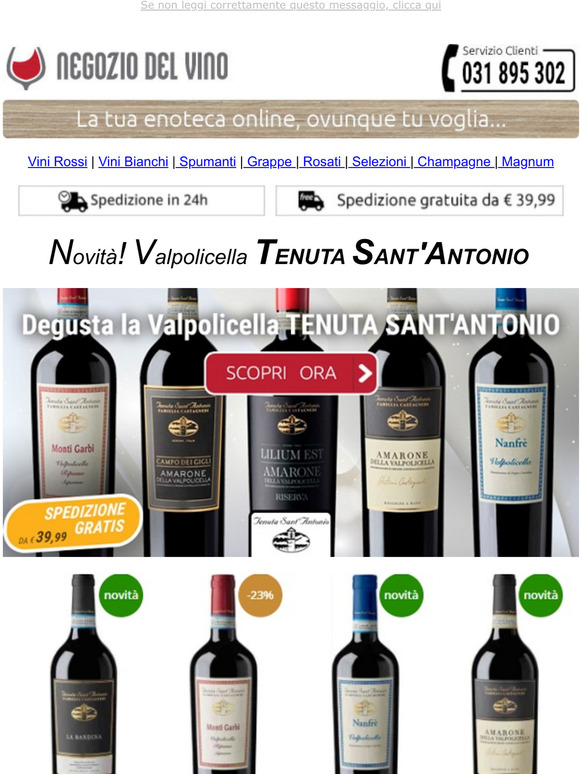 Novit! Valpolicella TENUTA SANT'ANTONIO & Puglia PRODUTTORI DI MANDURIA