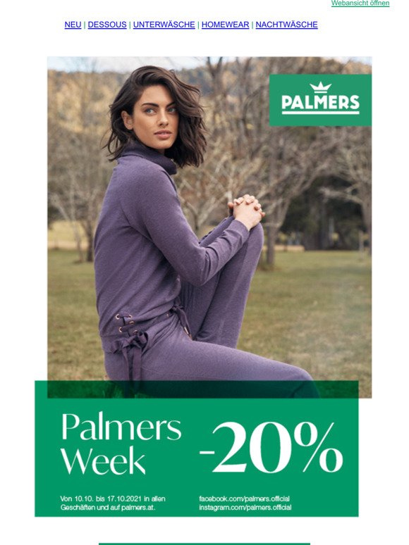  Palmers Week: Jetzt -20% auf Alles