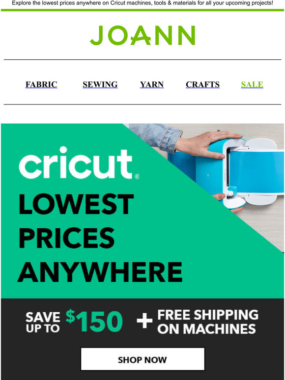JoAnn Fabric and Craft Store Exclusive Cricut savings with JOANN Milled