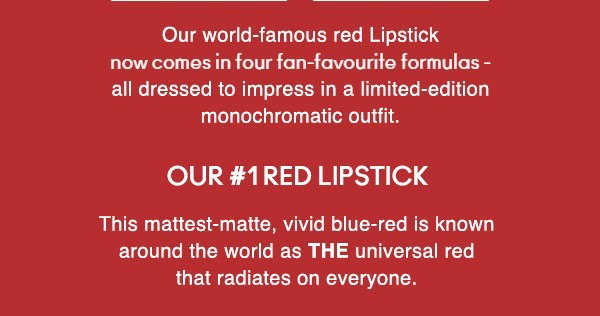 world famous red lipstick...