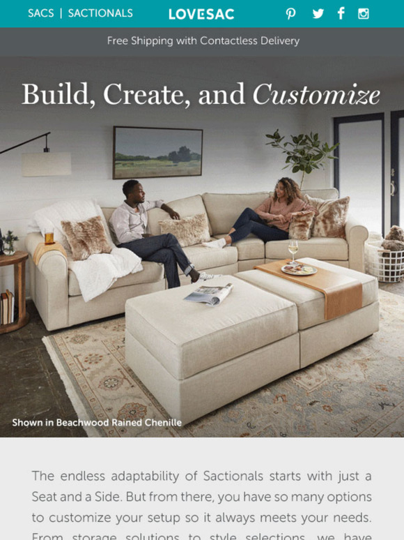 LoveSac How do you create the Sactionals setup of your dreams? Milled