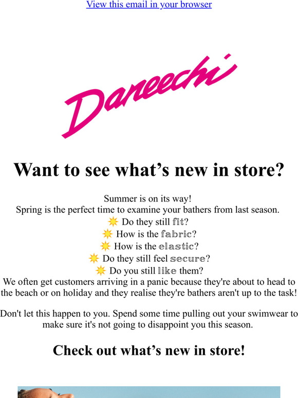 New in store - Get summer ready now!