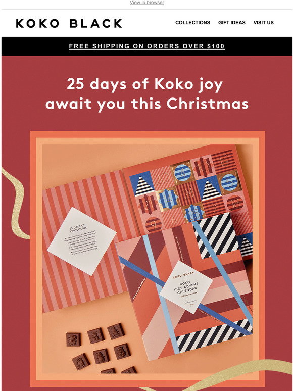 Koko Black Kokos Advent Calendars on sale now! Milled