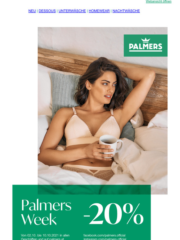  Palmers Week: Jetzt auch in den Filialen | -20% auf Alles