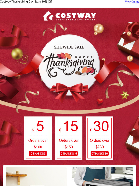 Never Miss 10% Off For Thanksgiving