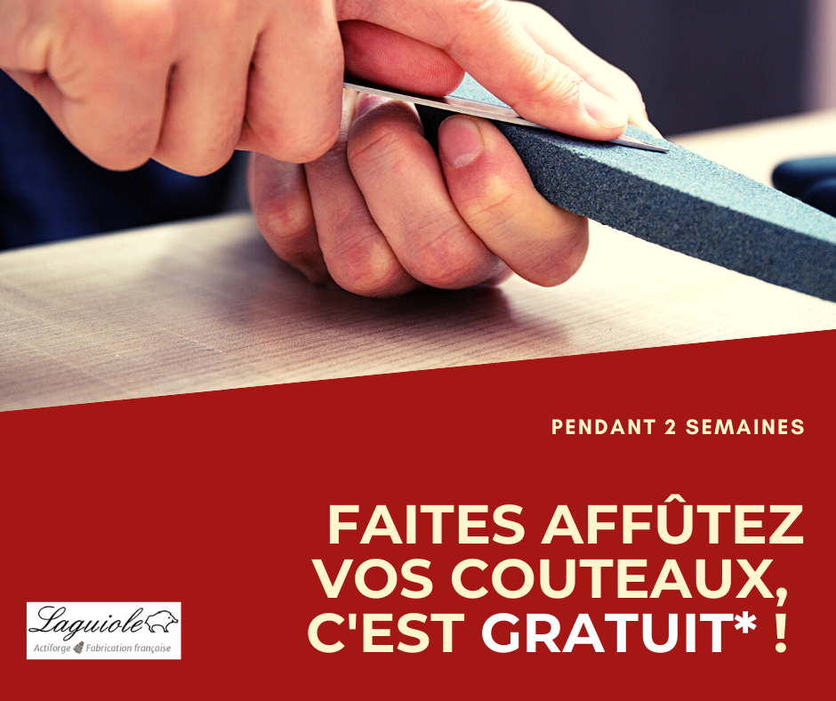 Durant 2 semaines, affûtez vos couteaux, c'est gratuit