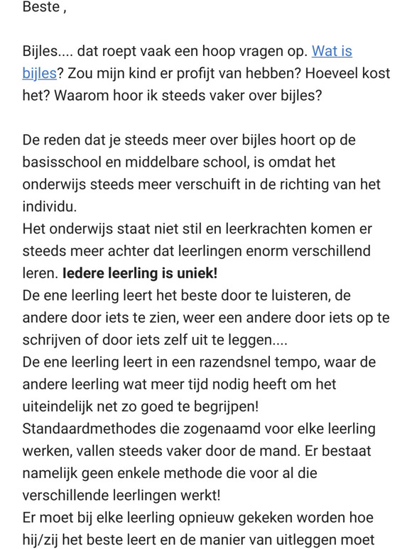 Individuele bijles aan huis?