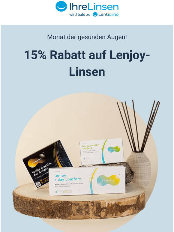 Monat der gesunden Augen!  #2 Sonderangebot: Linsen von Lenjoy