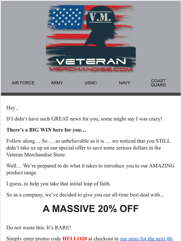 Are we CRAZY? Take 20% OFF everything!
